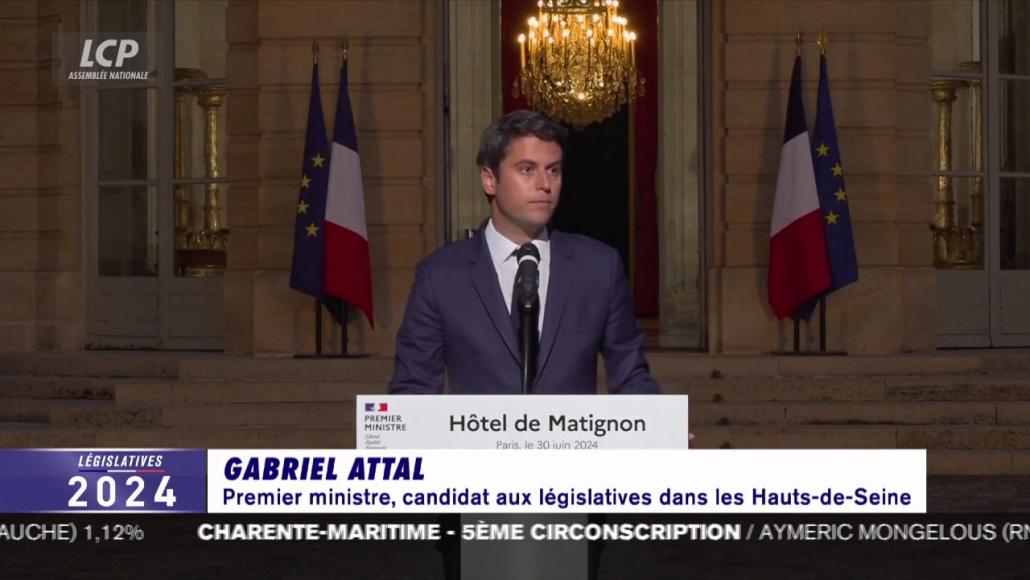 Gabriel Attal, le 30 juin 2024.