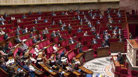 L'hémicycle de l'Assemblée durant l'examen du projet de loi de vigilance sanitaire, le 3 novembre 2021