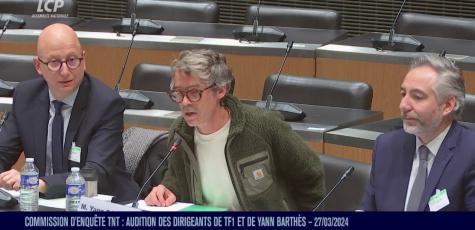 Yann Barthès, auditionné à l'Assemblée nationale. 